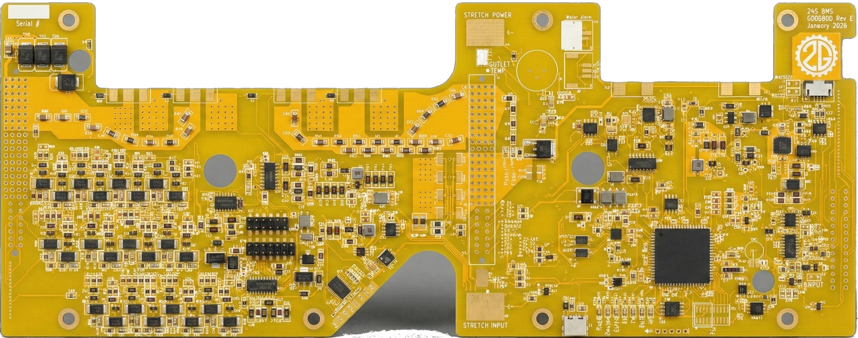 High cell count battery management board